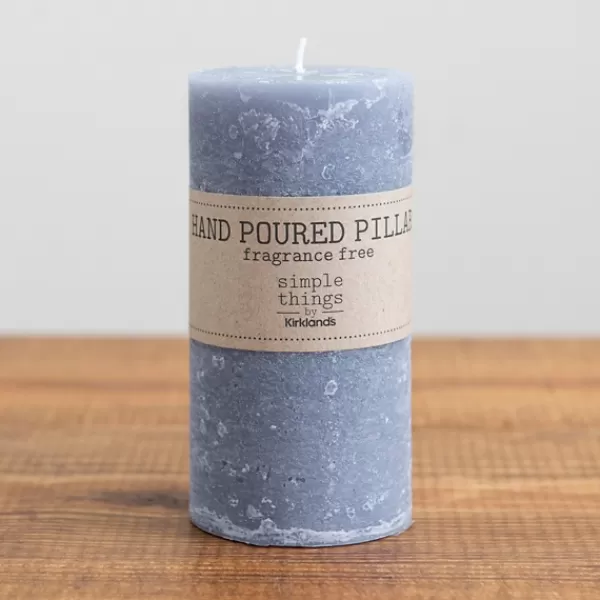 Candles-Kirkland's Home Pillar Unscented Candle, 6 In. Gray