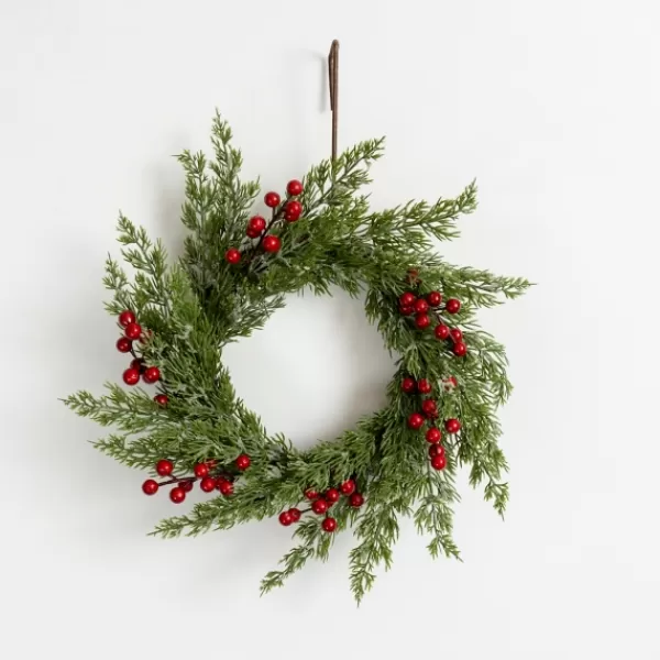 Wreaths-Kirkland's Home Pine And Red Berry Mini Wreath Green/Red