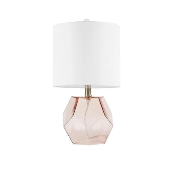 Table Lamps-Kirkland's Home Pink Glass Stella Table Lamp White