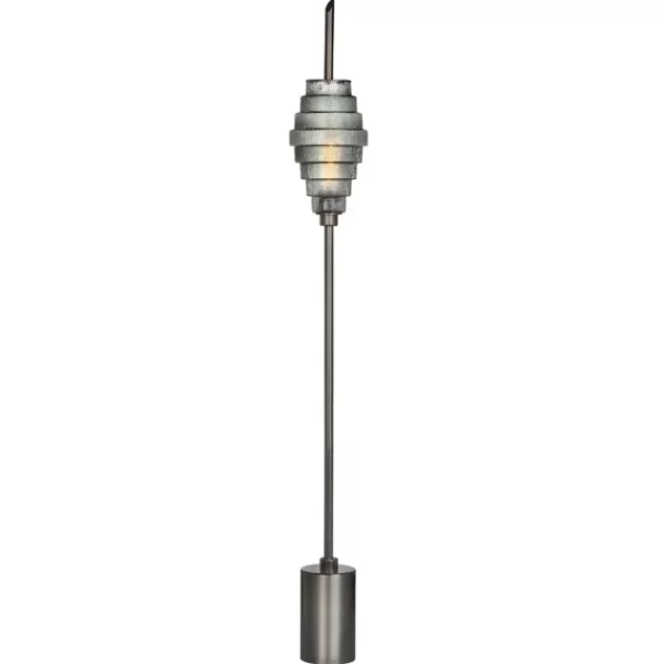 Floor Lamps-Kirkland's Home Pinnacle Metal And Glass Floor Lamp Gray