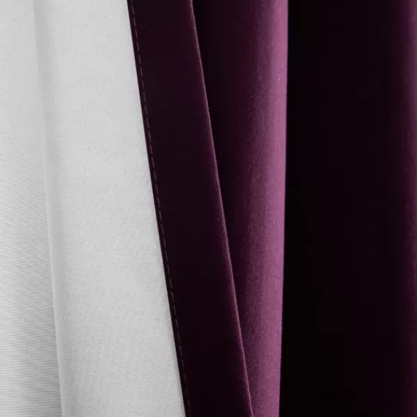 Curtains & Drapes-Kirkland's Home Plum Absolute Blackout Curtain Panel Set, 84 In. Purple