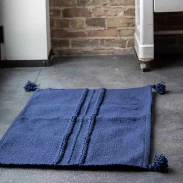 Outdoor Rugs-Kirkland's Home Polyester Cross Stripe Outdoor Area Rug Blue