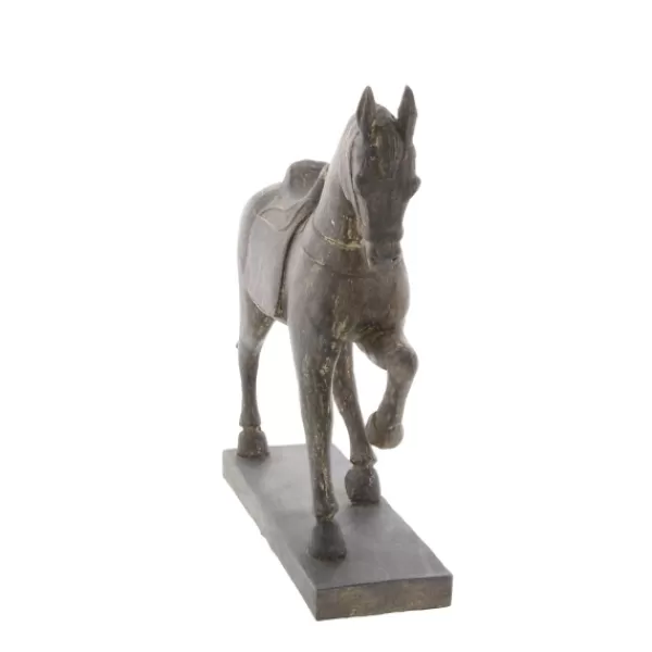 Statues & Figurines-Kirkland's Home Polystone Prancing Horse Statue Brown