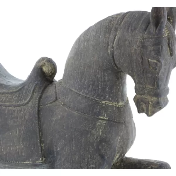 Statues & Figurines-Kirkland's Home Polystone Prancing Horse Statue Brown