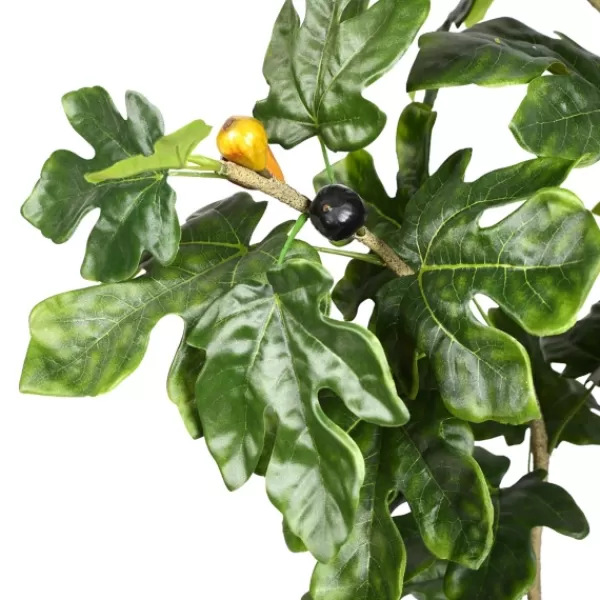 Trees & Topiaries-Kirkland's Home Potted Fig Fruit Tree, 4 Ft.
