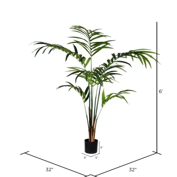 Trees & Topiaries-Kirkland's Home Potted Kentia Palm Tree, 6 Ft.