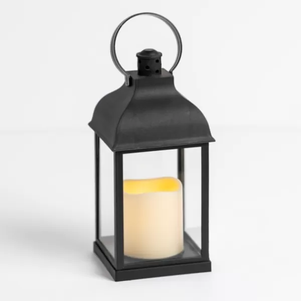 Lanterns-Kirkland's Home Pre-Lit Matte Ring Led Lantern Black