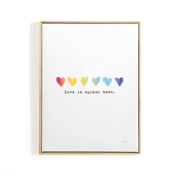 Wall Quotes & Signs-Kirkland's Home Pride Love Is Spoken Here Framed Art Print White/Multi