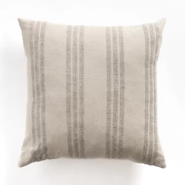 Pillows-Kirkland's Home Providence Stripe Pillow Ivory