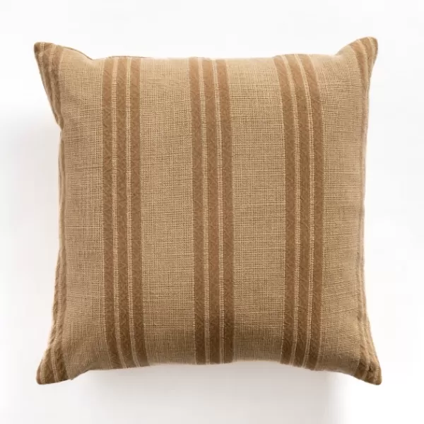 Pillows-Kirkland's Home Providence Stripe Pillow Tan