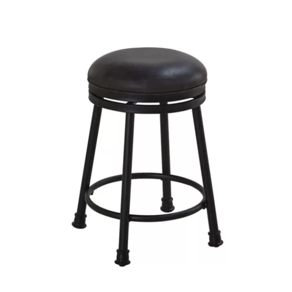 Bar Stools & Counter Height Stools-Kirkland's Home Radnor Cafe Swivel Stool Black
