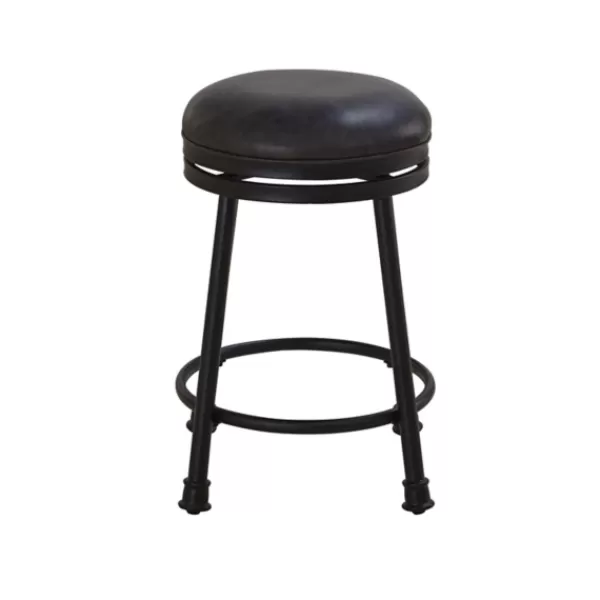 Bar Stools & Counter Height Stools-Kirkland's Home Radnor Cafe Swivel Stool Black