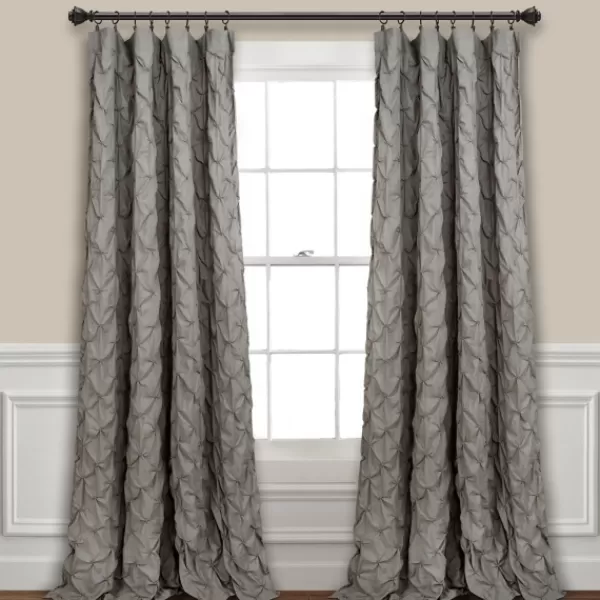 Curtains & Drapes-Kirkland's Home Ravello Pintuck Curtain Panel, 84 In. Gray