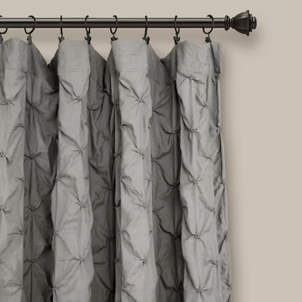 Curtains & Drapes-Kirkland's Home Ravello Pintuck Curtain Panel, 84 In. Gray
