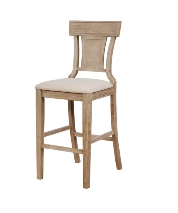Bar Stools & Counter Height Stools-Kirkland's Home Ray With Washed Finish Bar Stool Brown