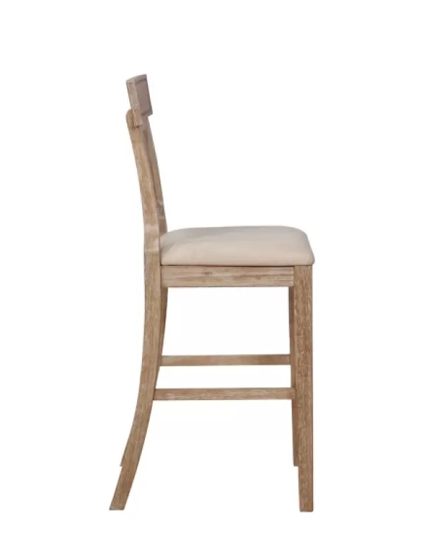 Bar Stools & Counter Height Stools-Kirkland's Home Ray With Washed Finish Bar Stool Brown