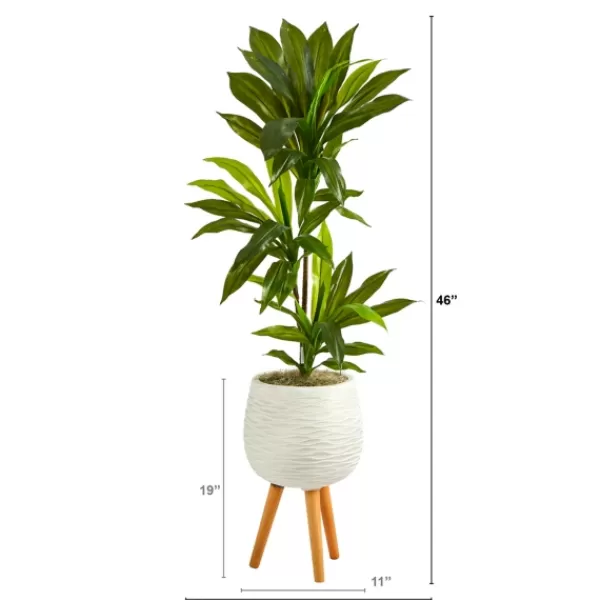 Trees & Topiaries-Kirkland's Home Real Touch Dracaena In Mossy Tripod Planter