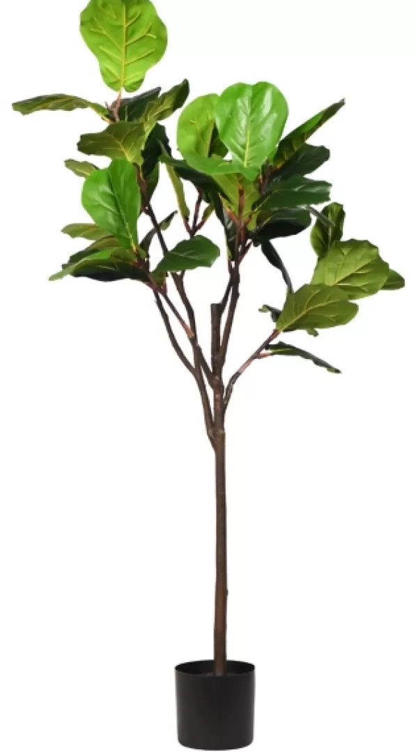 Stems & Bouquets-Kirkland's Home Real Touch Fiddle Leaf In Nursery Planter, 70 In. Green/White
