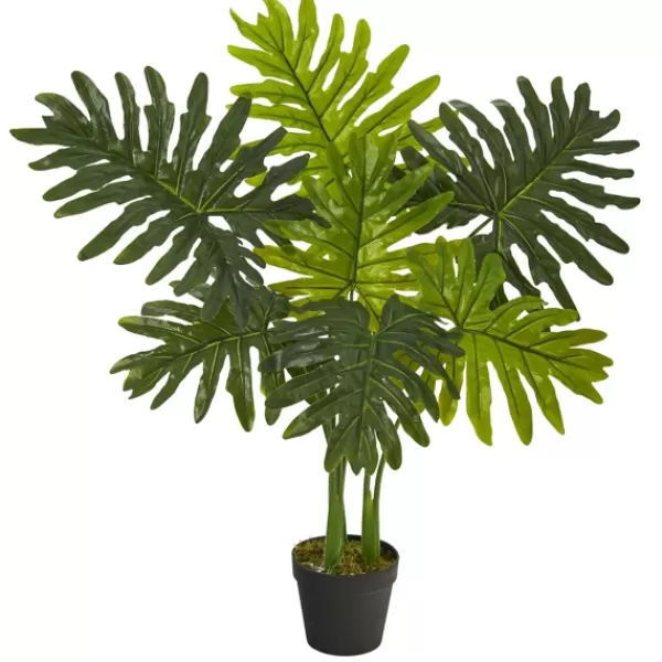 Trees & Topiaries-Kirkland's Home Real Touch Potted Tree Philodendron, 36 In.