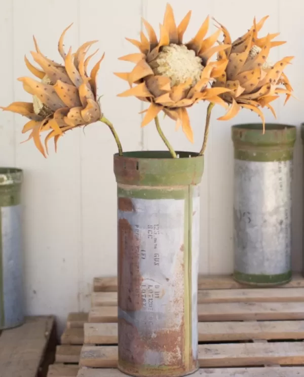 Vases-Kirkland's Home Reclaimed Ammunition Canister Silver