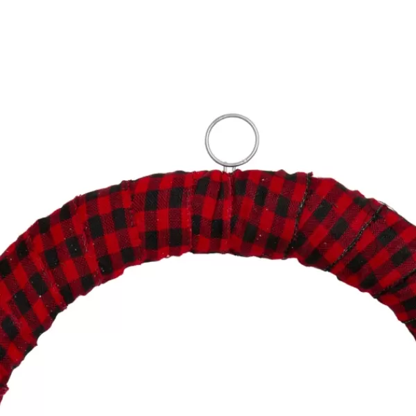 Wreaths-Kirkland's Home Red And Black Buffalo Check Pine And Berry Wreath Red/Black/Green
