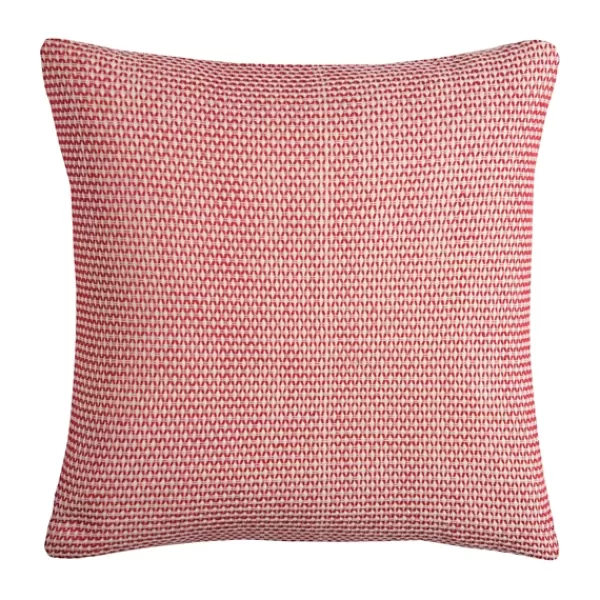 Pillows-Kirkland's Home Red And Ivory Geometric Pillow, 22 In. Red/Ivory