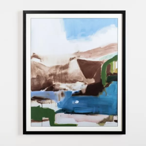 Framed Art-Kirkland's Home Regeneration Abstract Framed Art Print Blue/Brown
