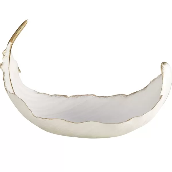 Decorative Bowls & Jars-Kirkland's Home Resin Feather Bowl White