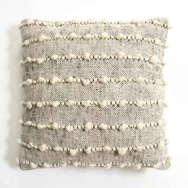 Pillows-Kirkland's Home Rhea Handwoven Pillow Ivory