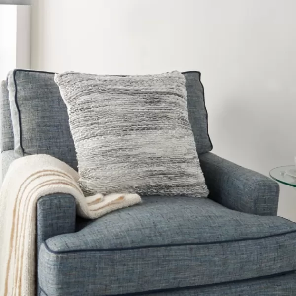 Pillows-Kirkland's Home Ribbon Loops Pillow Gray