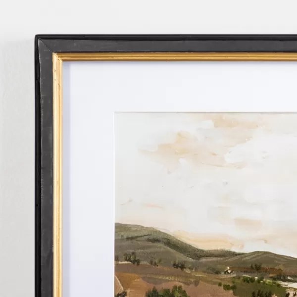 Framed Art-Kirkland's Home Road Through Hills Framed Art Print Brown/Tan/White
