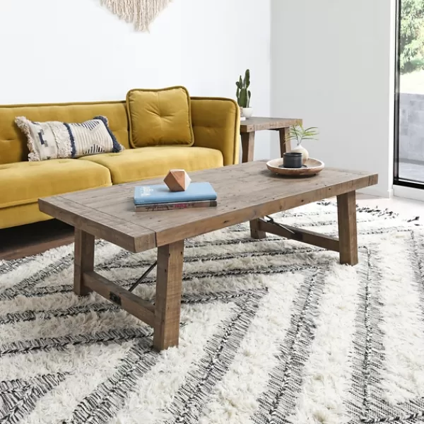 Coffee Tables-Kirkland's Home Roane Gray Reclaimed Pine Coffee Table