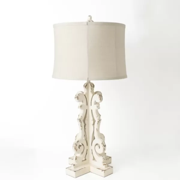 Table Lamps-Kirkland's Home Rosie Distressed Table Lamp Ivory