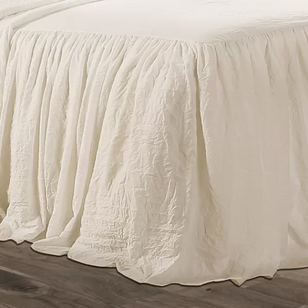Comforters-Kirkland's Home Ruffle Skirt 3-Pc. King Comforter Set Ivory