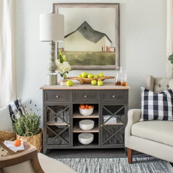 Buffet Lamps-Kirkland's Home Rustic Gray Balustrade Table Lamp White