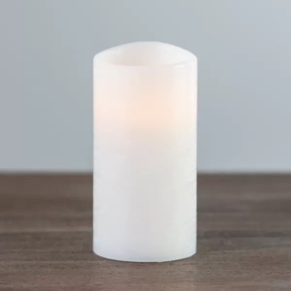 Flameless Candles-Kirkland's Home Rustic Led Pillar Candle, 3X6 In. White