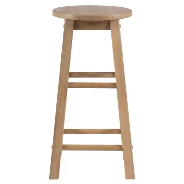 Bar Stools & Counter Height Stools-Kirkland's Home Rustic Wood Pub Classic Backless Counter Stool Brown