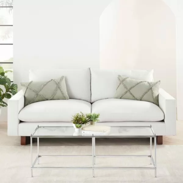 Pillows-Kirkland's Home Sage Tufted Diamond Lumbar Pillows, Set Of 2 Green
