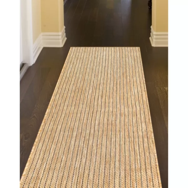 Outdoor Rugs-Kirkland's Home Sand Intertwine Indoor/Outdoor Runner Tan