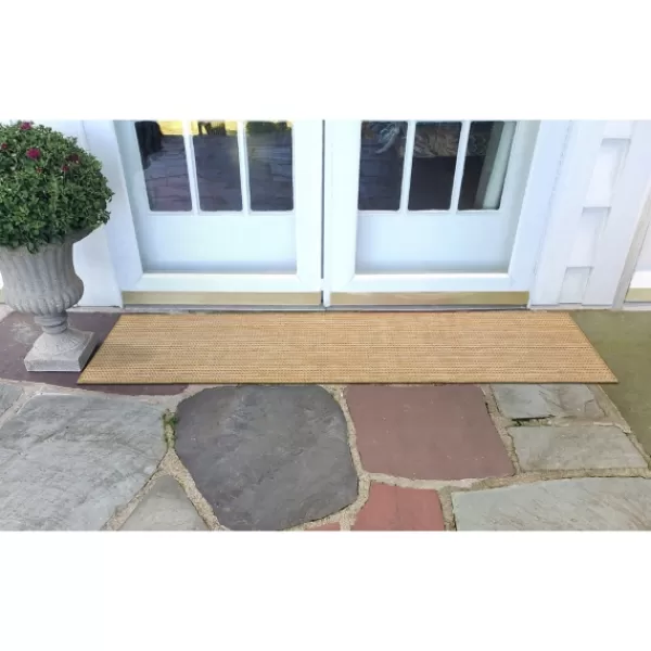 Outdoor Rugs-Kirkland's Home Sand Intertwine Indoor/Outdoor Runner Tan
