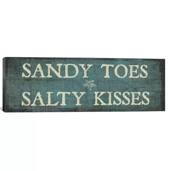 Wall Quotes & Signs-Kirkland's Home Sandy Toes And Salty Kisses Canvas Art Print Blue