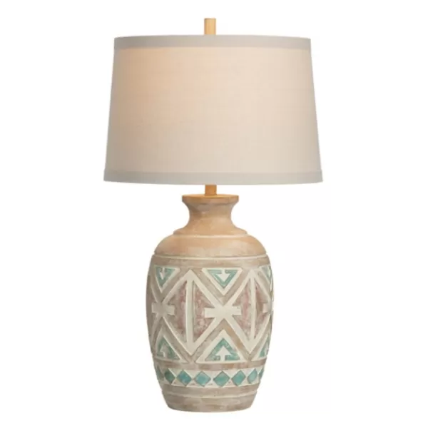 Table Lamps-Kirkland's Home Santa Fe Carved Motif Table Lamp Tan