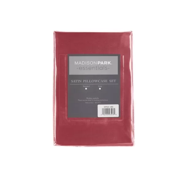 Bed Sheets-Kirkland's Home Satin Standard 2-Pc. Pillow Case Set Red