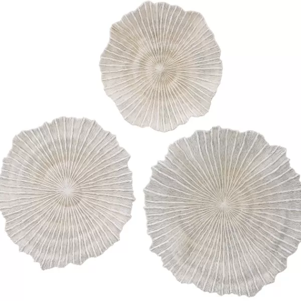 Wall Plaques-Kirkland's Home Sea Coral Wall Plates, Set Of 3 Ivory