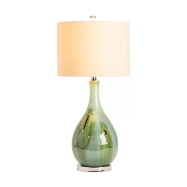 Table Lamps-Kirkland's Home Sea Green Ceramic Table Lamp Tan