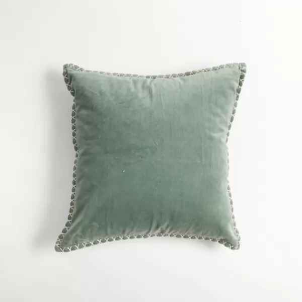 Pillows-Kirkland's Home Seafoam Velvet Riviera Throw Pillow Green