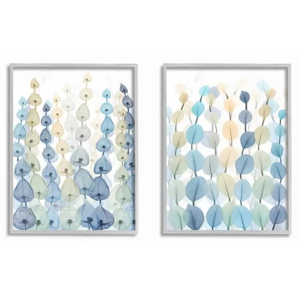 Framed Art-Kirkland's Home Seaweed Plants Framed Canvas Art Prints, Set Of 2 Blue