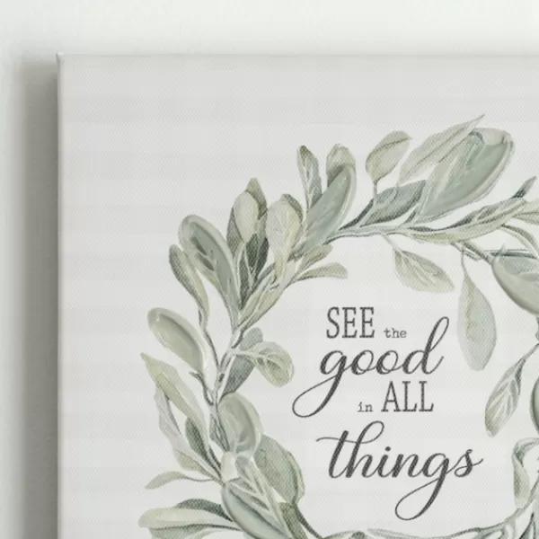 Wall Quotes & Signs-Kirkland's Home See Good In All Things Canvas Art Print White/Green