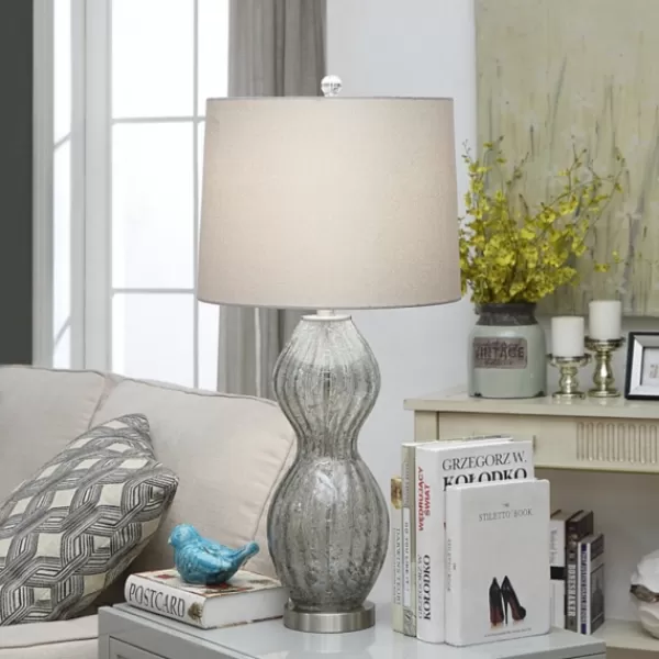 Table Lamps-Kirkland's Home Seeded Hourglass Table Lamp Gray