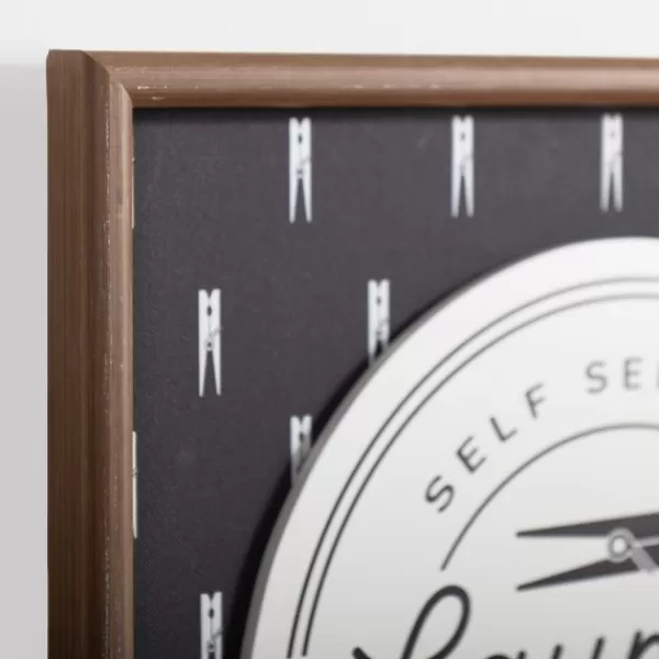 Wall Quotes & Signs-Kirkland's Home Self Service Laundry Wall Plaque Black
